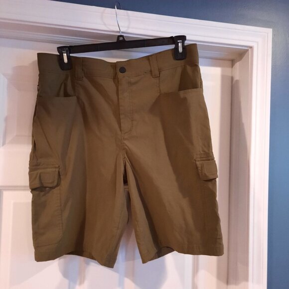 Orvis Cargo Shorts Mens 36 Green‎ Hiking Utility Tech Lightweight Nylon Stretch - Picture 1 of 11